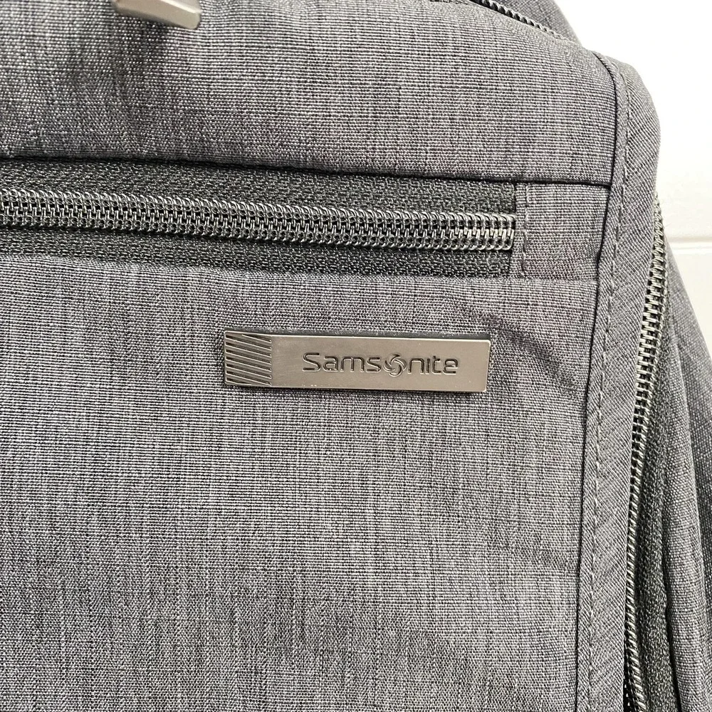 Samsonite Laptop Backpack Gray Heather Travel Work Business Bag Trolley Sleeve
